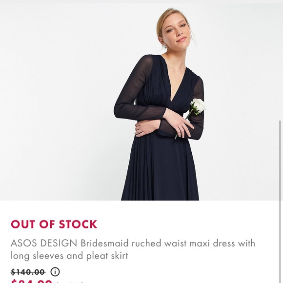 ASOS Design bridesmaid ruched waist maxi dress - Picture 3 of 5